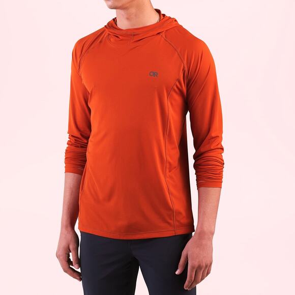 NEW Outdoor Research Echo Hoodie Mens XXL Lightweight Hooded Shirt Redrock - Picture 1 of 11